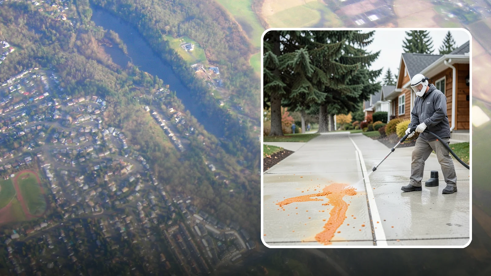 Sidewalk Gum Removal in Algona, King County, WA - We blast away stuck-on gum from Washington commercial sidewalks, leaving smooth, spot-free walkways for your customers.