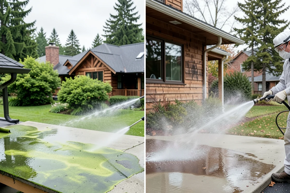 Sidewalk Gum Removal in Arlington, Snohomish County, WA - Mark and count gum spots along the walkway