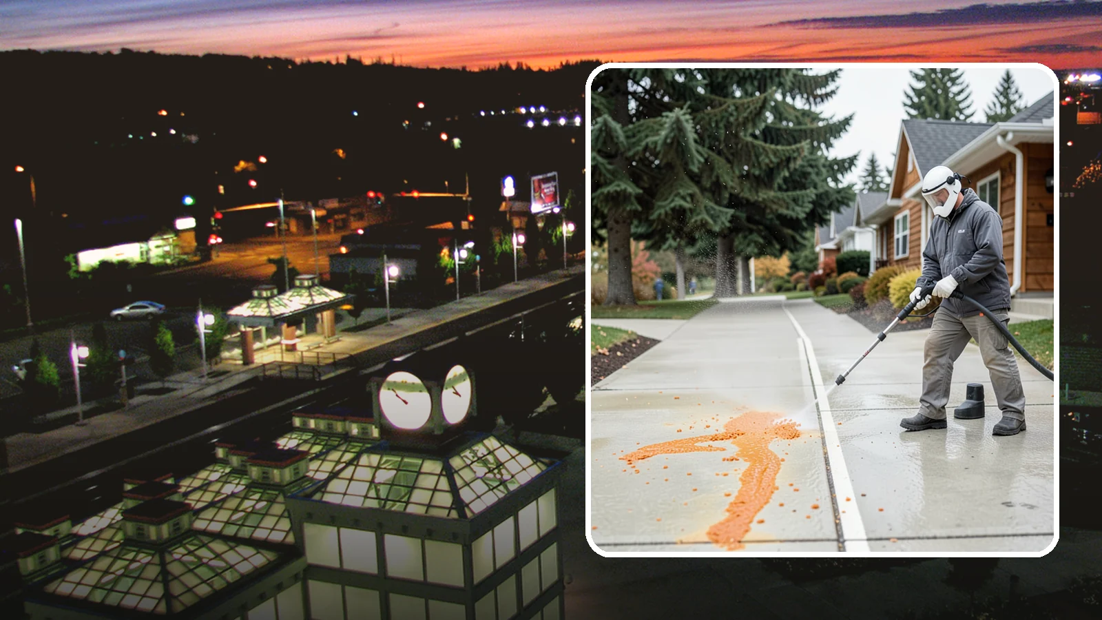 Sidewalk Gum Removal in Auburn, King County, WA - We blast away stuck-on gum from Washington commercial sidewalks, leaving smooth, spot-free walkways for your customers.
