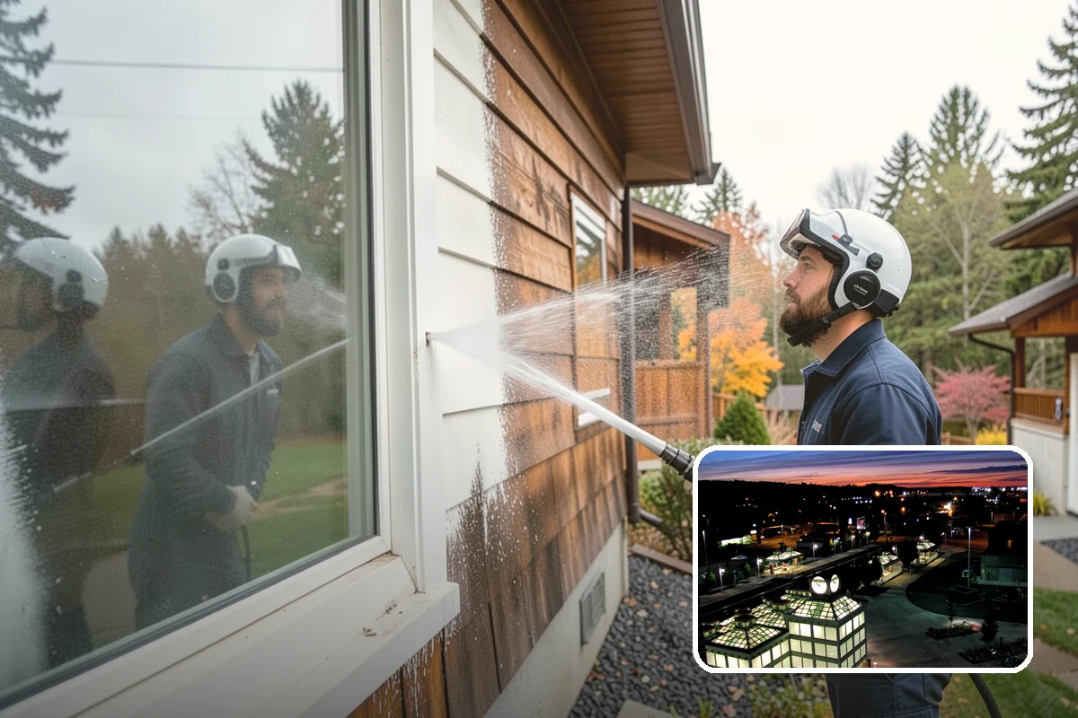 Sidewalk Gum Removal in Auburn, King County, WA - Removes unsightly black gum spots completely