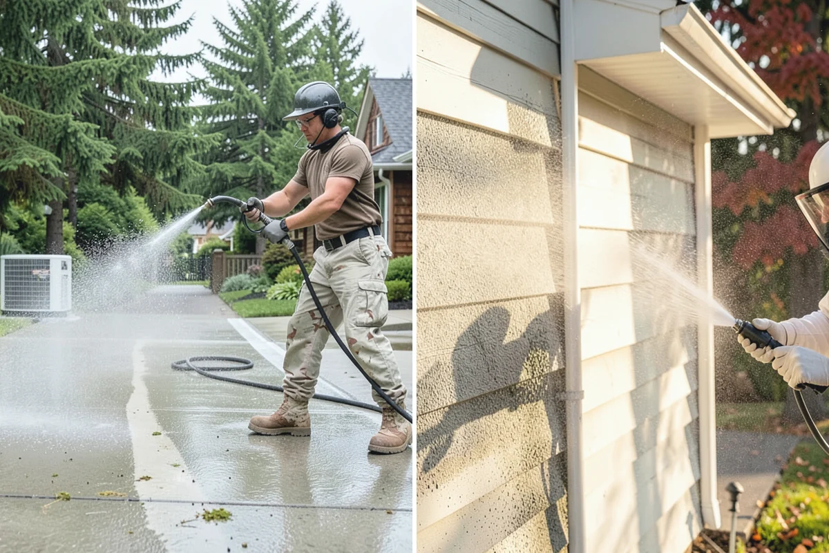 Sidewalk Gum Removal in Auburn, King County, WA - Mark and count gum spots along the walkway