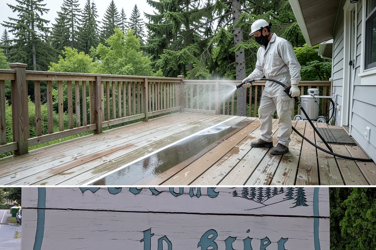 Sidewalk Gum Removal in Brier, Snohomish County, WA - Gum removal works year-round but is most efficient in warmer months when heat softens deposits faster.