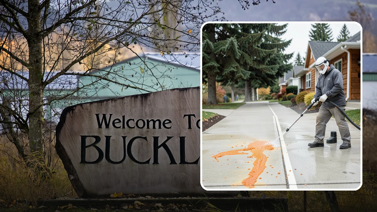 Sidewalk Gum Removal in Buckley, Pierce County, WA - We blast away stuck-on gum from Washington commercial sidewalks, leaving smooth, spot-free walkways for your customers.