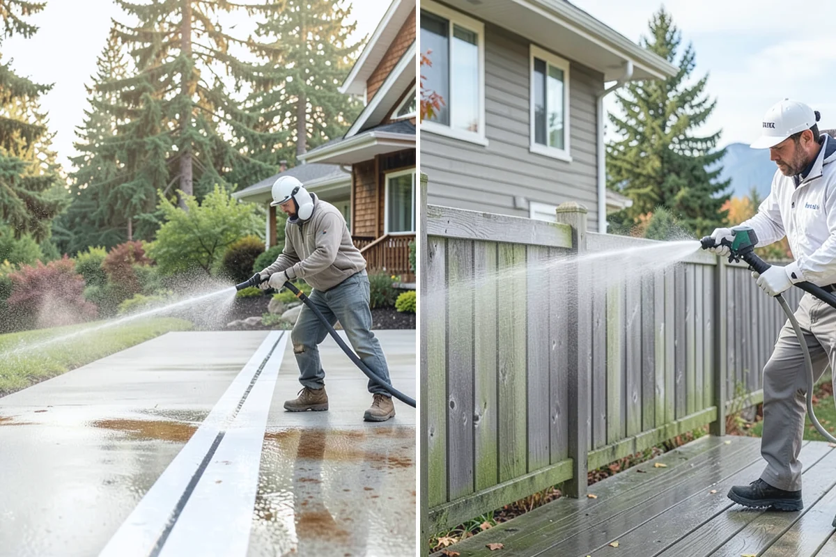 Sidewalk Gum Removal in Buckley, Pierce County, WA - Mark and count gum spots along the walkway