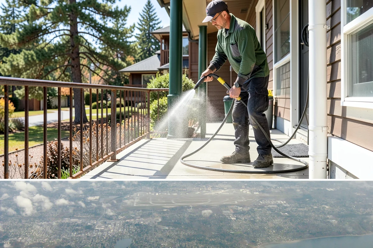 Sidewalk Gum Removal in Burien, King County, WA - Gum removal works year-round but is most efficient in warmer months when heat softens deposits faster.