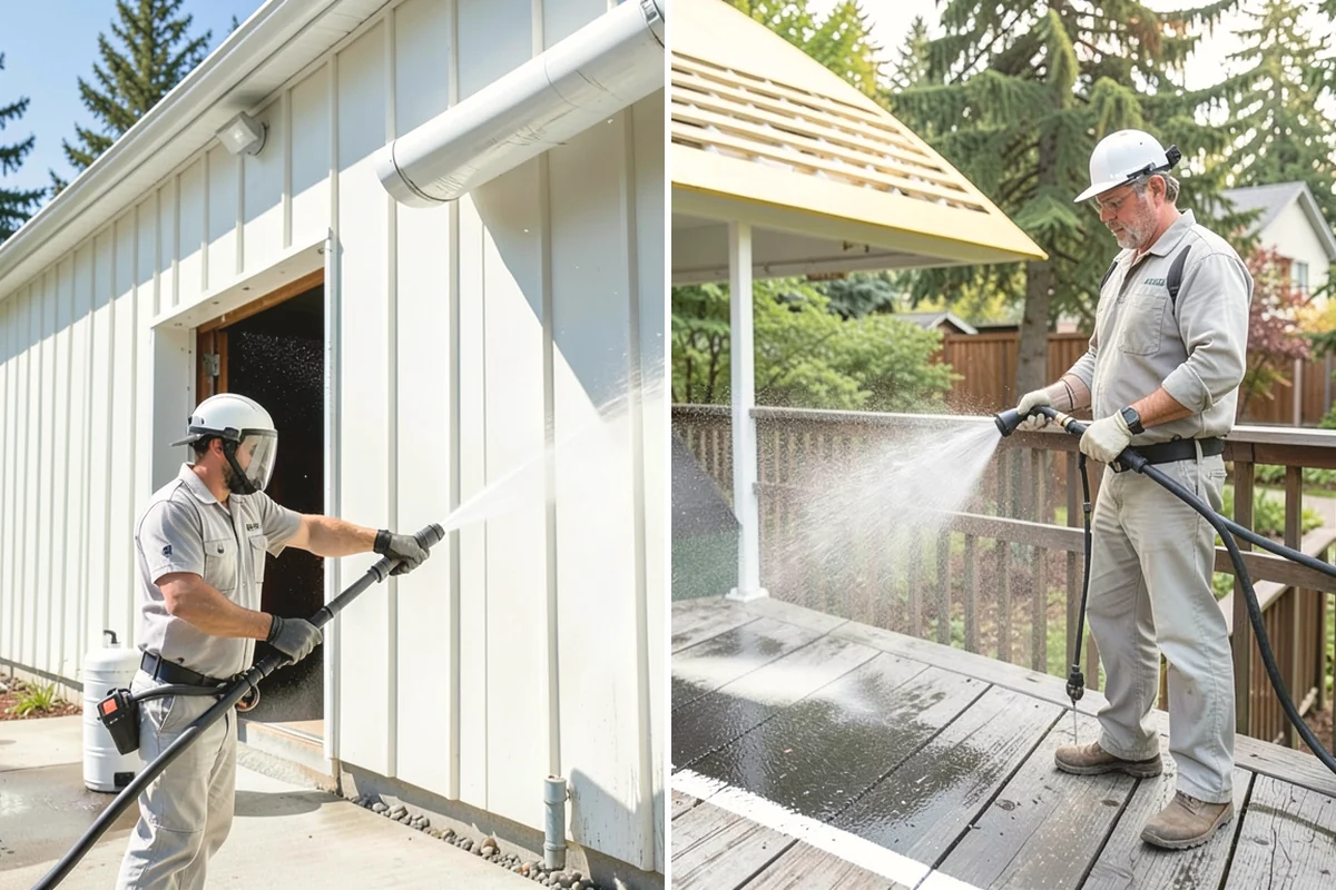 Sidewalk Gum Removal in Burlington, Skagit County, WA - Mark and count gum spots along the walkway