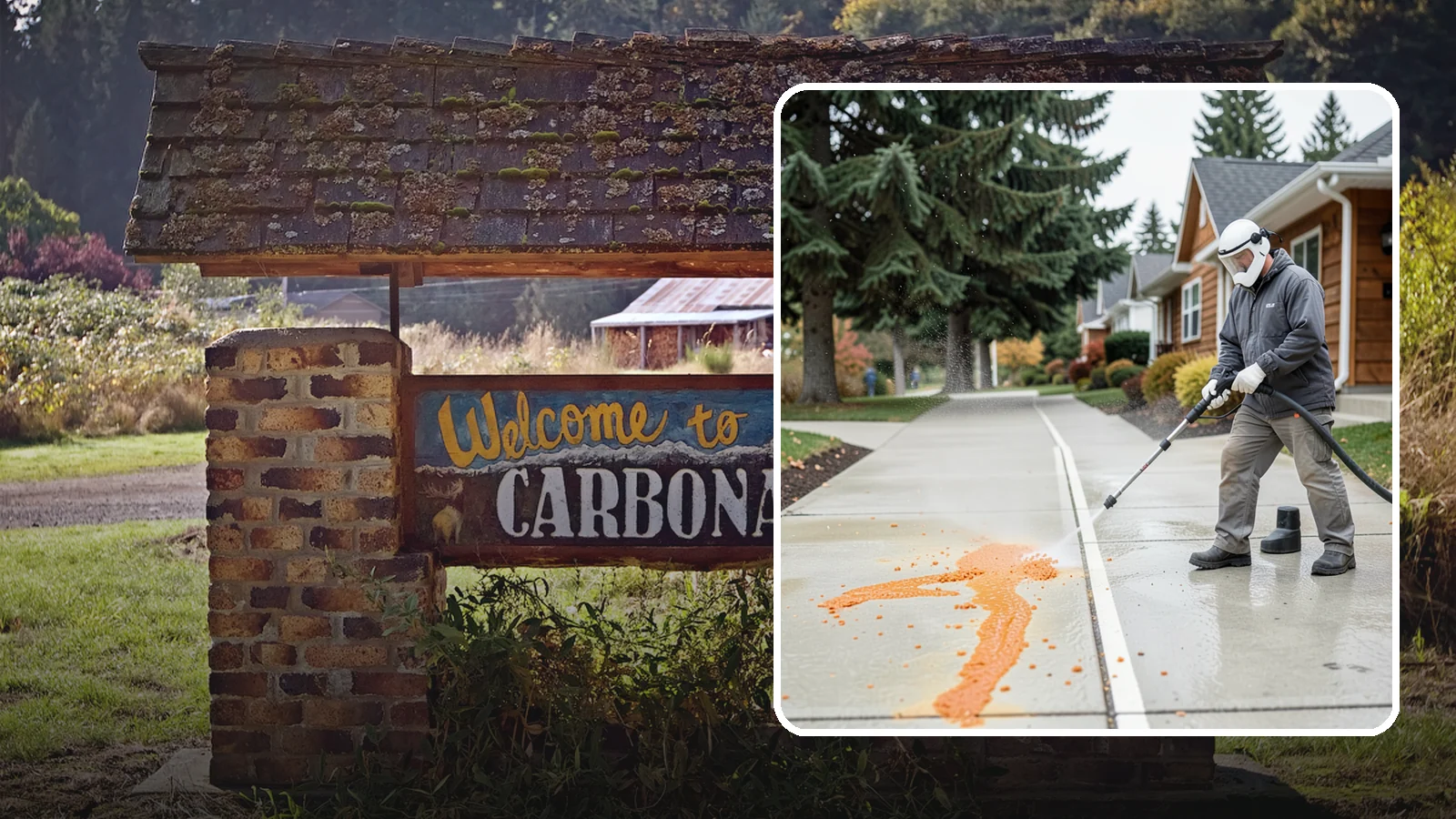 Sidewalk Gum Removal in Carbonado, Pierce County, WA - We blast away stuck-on gum from Washington commercial sidewalks, leaving smooth, spot-free walkways for your customers.