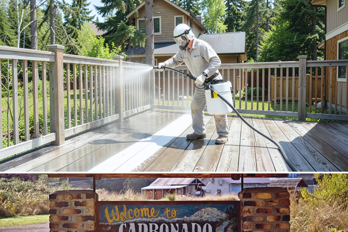 Sidewalk Gum Removal in Carbonado, Pierce County, WA - Gum removal works year-round but is most efficient in warmer months when heat softens deposits faster.