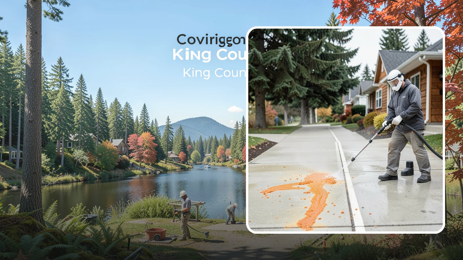 Sidewalk Gum Removal in Covington, King County, WA - We blast away stuck-on gum from Washington commercial sidewalks, leaving smooth, spot-free walkways for your customers.