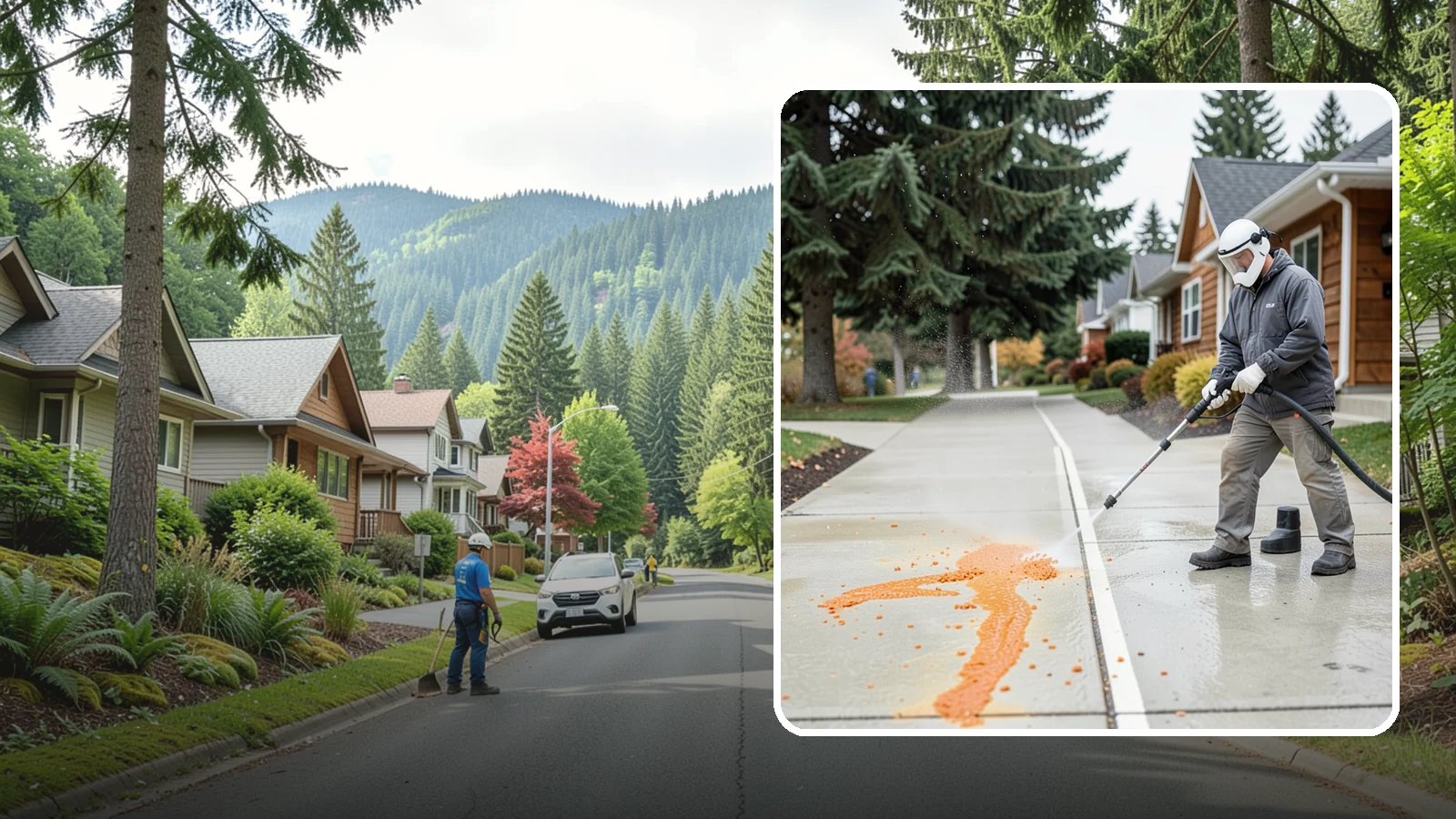 Sidewalk Gum Removal in Darrington, Snohomish County, WA - We blast away stuck-on gum from Washington commercial sidewalks, leaving smooth, spot-free walkways for your customers.