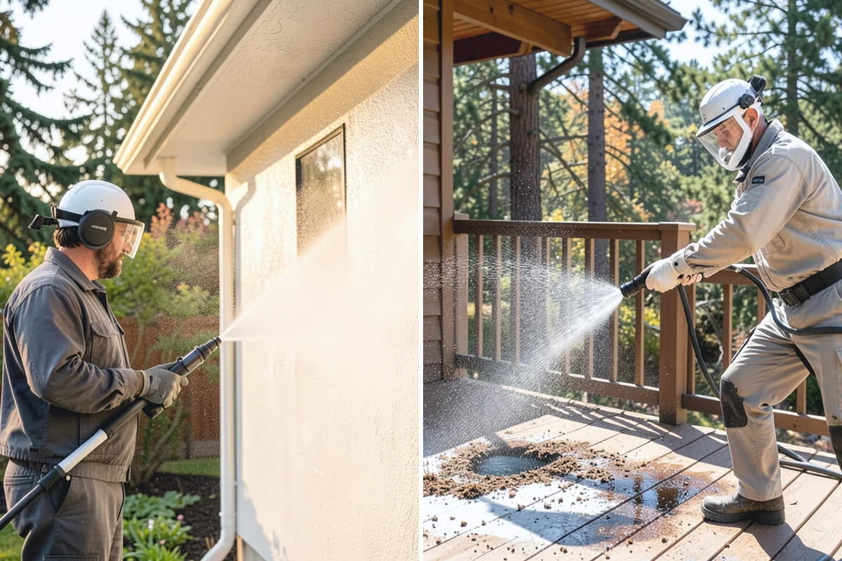 Sidewalk Gum Removal in Des Moines, King County, WA - Mark and count gum spots along the walkway