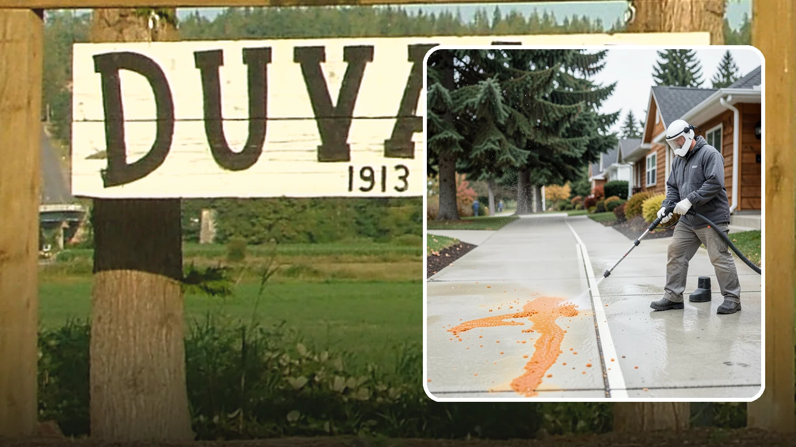 Sidewalk Gum Removal in Duvall, King County, WA - We blast away stuck-on gum from Washington commercial sidewalks, leaving smooth, spot-free walkways for your customers.