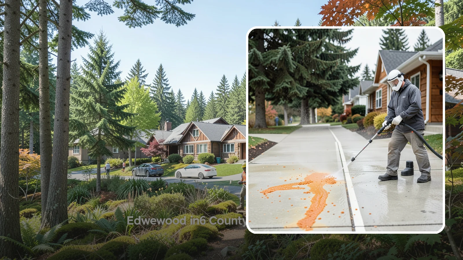 Sidewalk Gum Removal in Edgewood, Pierce County, WA - We blast away stuck-on gum from Washington commercial sidewalks, leaving smooth, spot-free walkways for your customers.