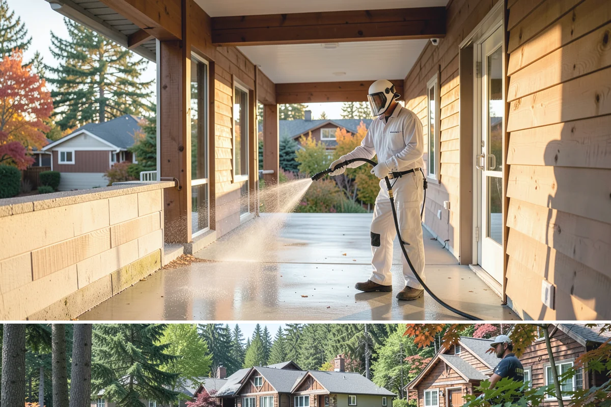 Sidewalk Gum Removal in Edgewood, Pierce County, WA - Gum removal works year-round but is most efficient in warmer months when heat softens deposits faster.