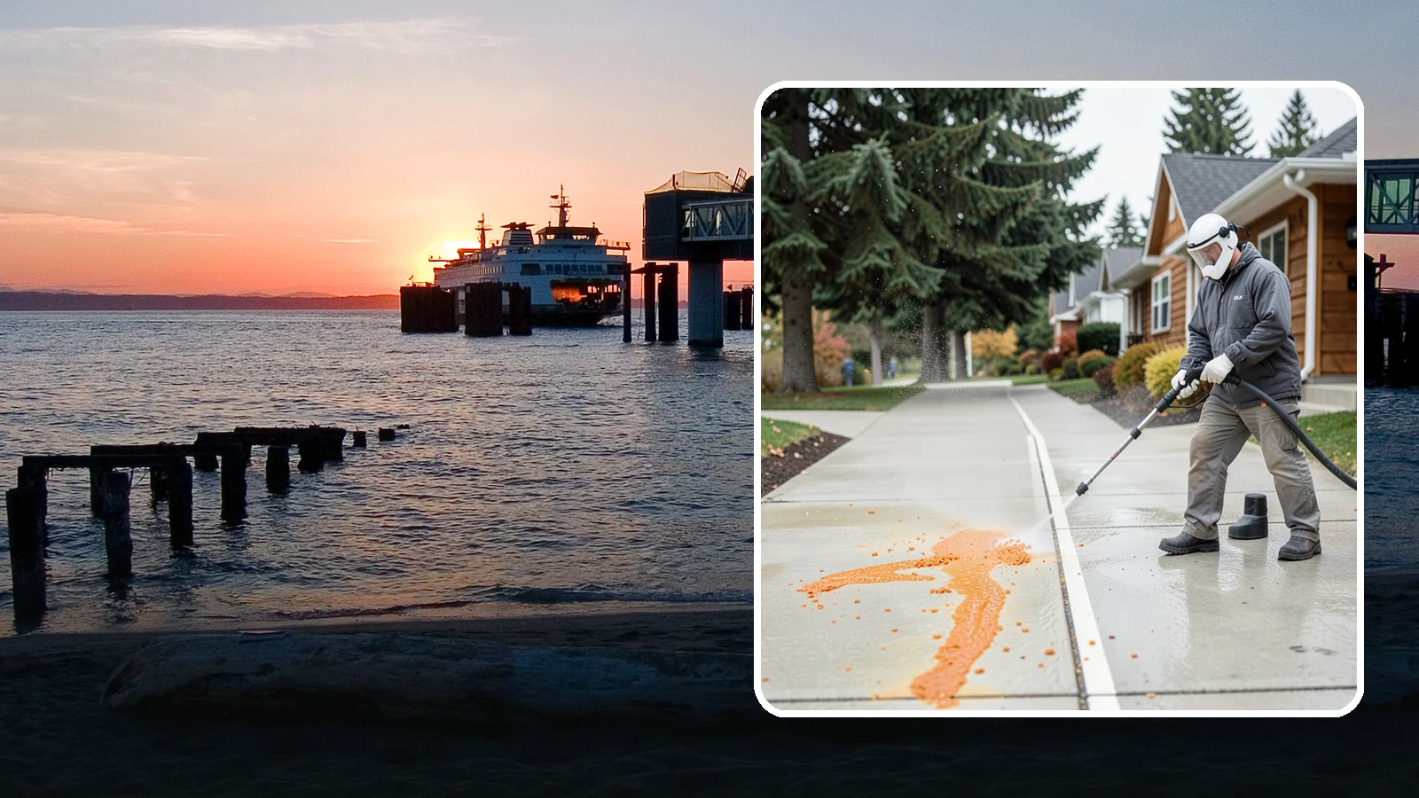 Sidewalk Gum Removal in Edmonds, Snohomish County, WA - We blast away stuck-on gum from Washington commercial sidewalks, leaving smooth, spot-free walkways for your customers.