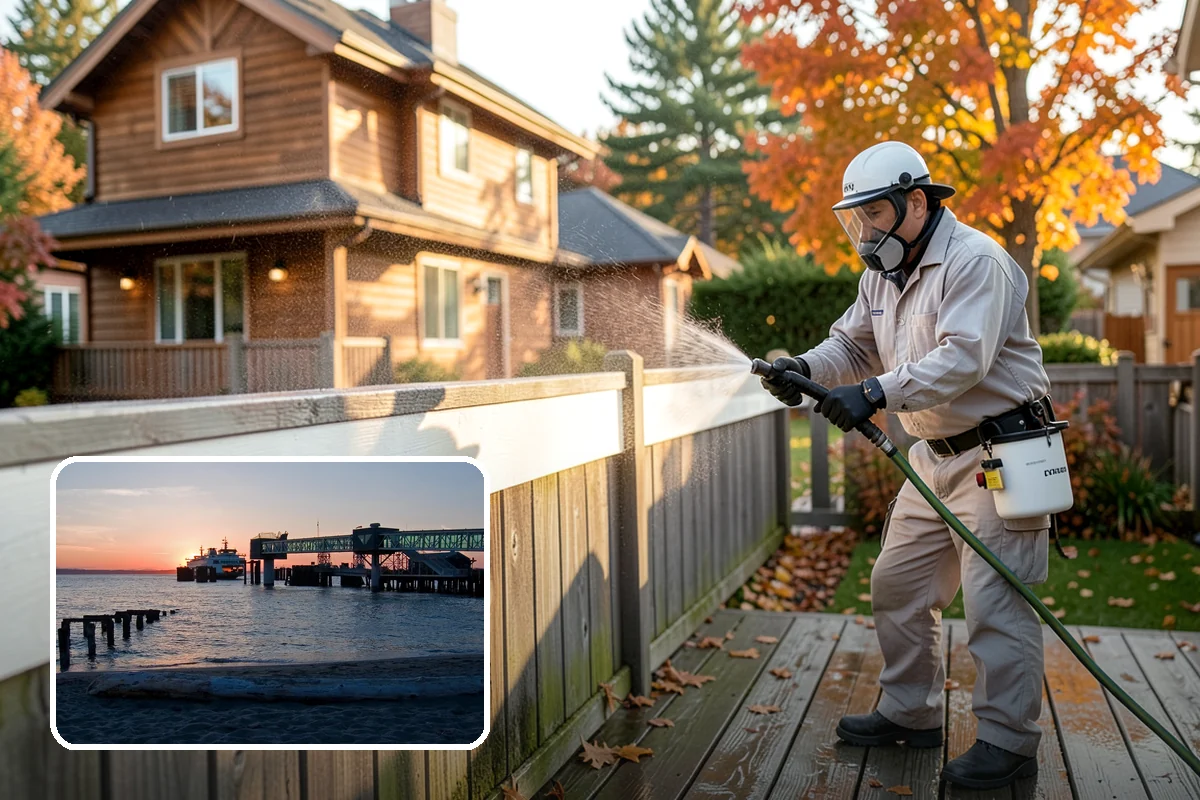 Sidewalk Gum Removal in Edmonds, Snohomish County, WA - Removes unsightly black gum spots completely