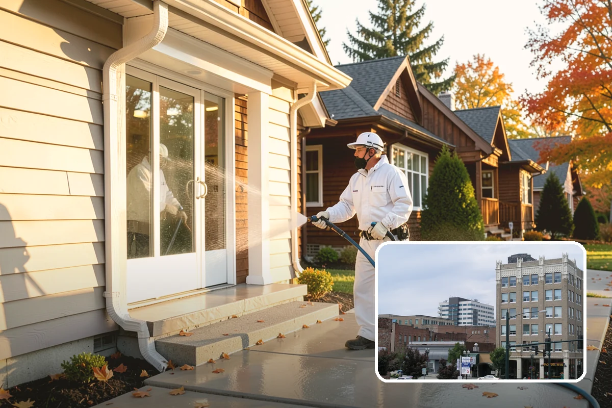 Sidewalk Gum Removal in Everett, Snohomish County, WA - Removes unsightly black gum spots completely