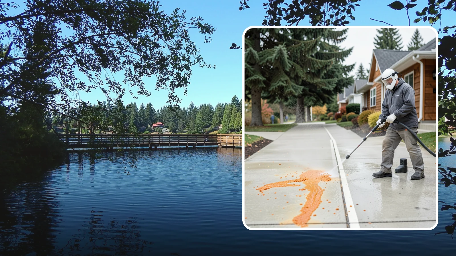 Sidewalk Gum Removal in Federal Way, King County, WA - We blast away stuck-on gum from Washington commercial sidewalks, leaving smooth, spot-free walkways for your customers.