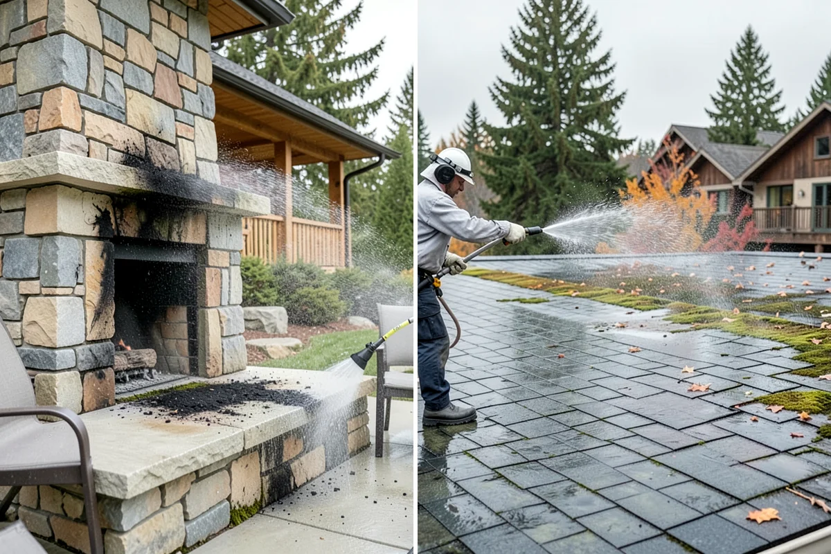 Sidewalk Gum Removal in Federal Way, King County, WA - Mark and count gum spots along the walkway