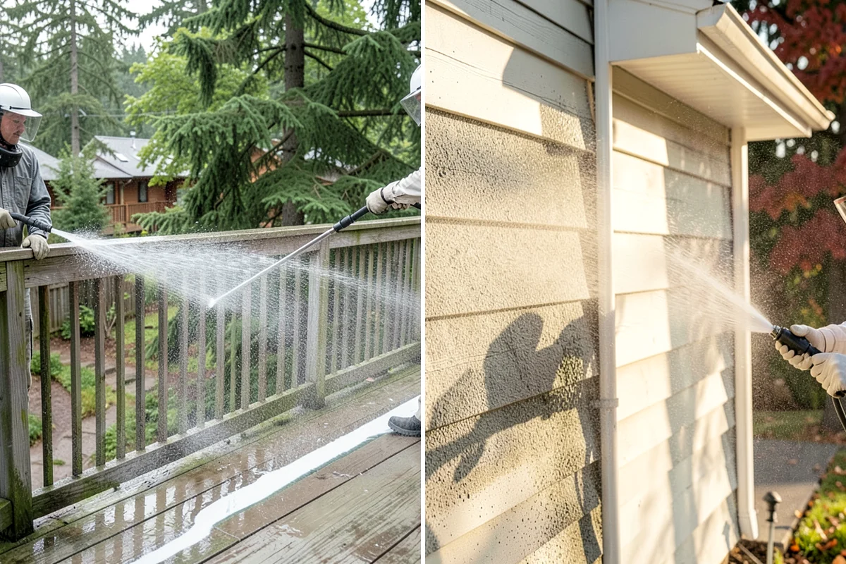Sidewalk Gum Removal in Hunts Point, King County, WA - Mark and count gum spots along the walkway