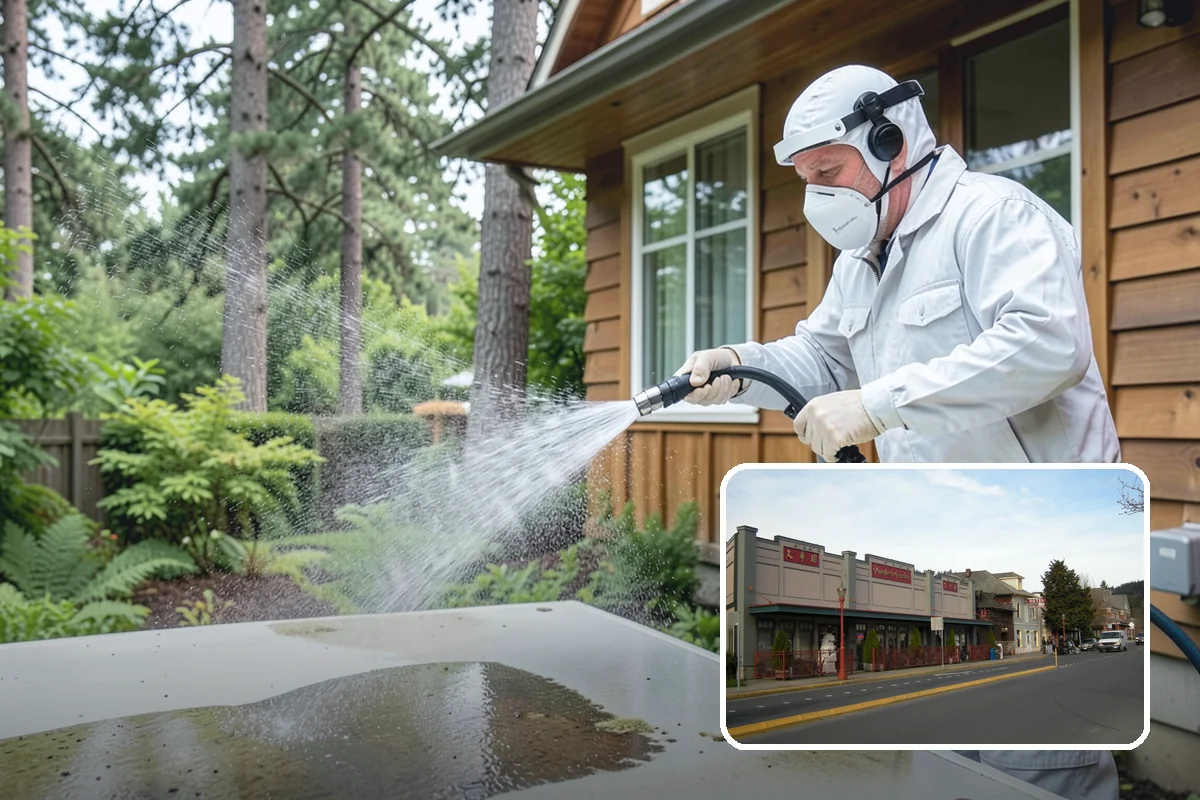 Sidewalk Gum Removal in Issaquah, King County, WA - Removes unsightly black gum spots completely