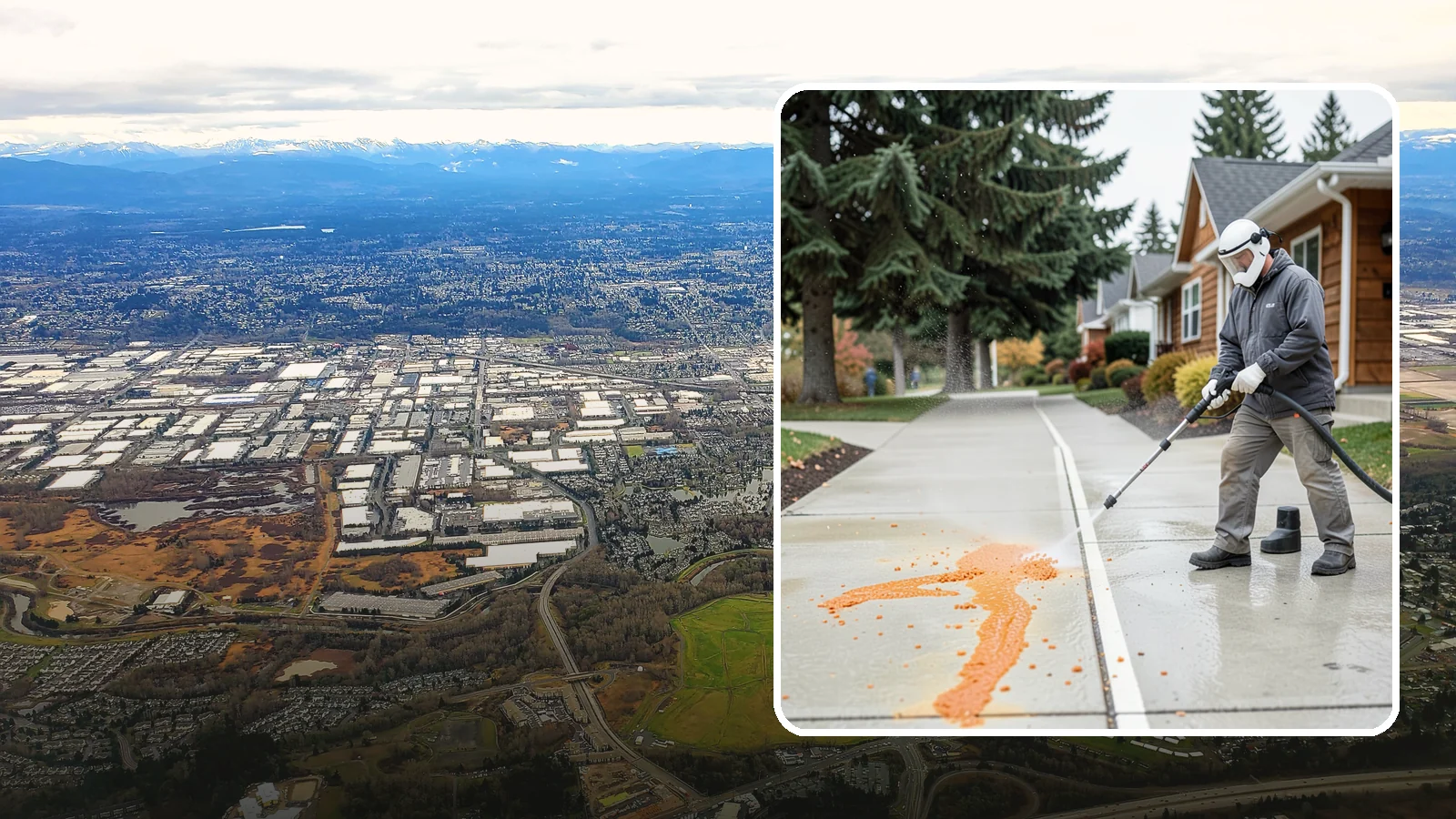 Sidewalk Gum Removal in Kent, King County, WA - We blast away stuck-on gum from Washington commercial sidewalks, leaving smooth, spot-free walkways for your customers.