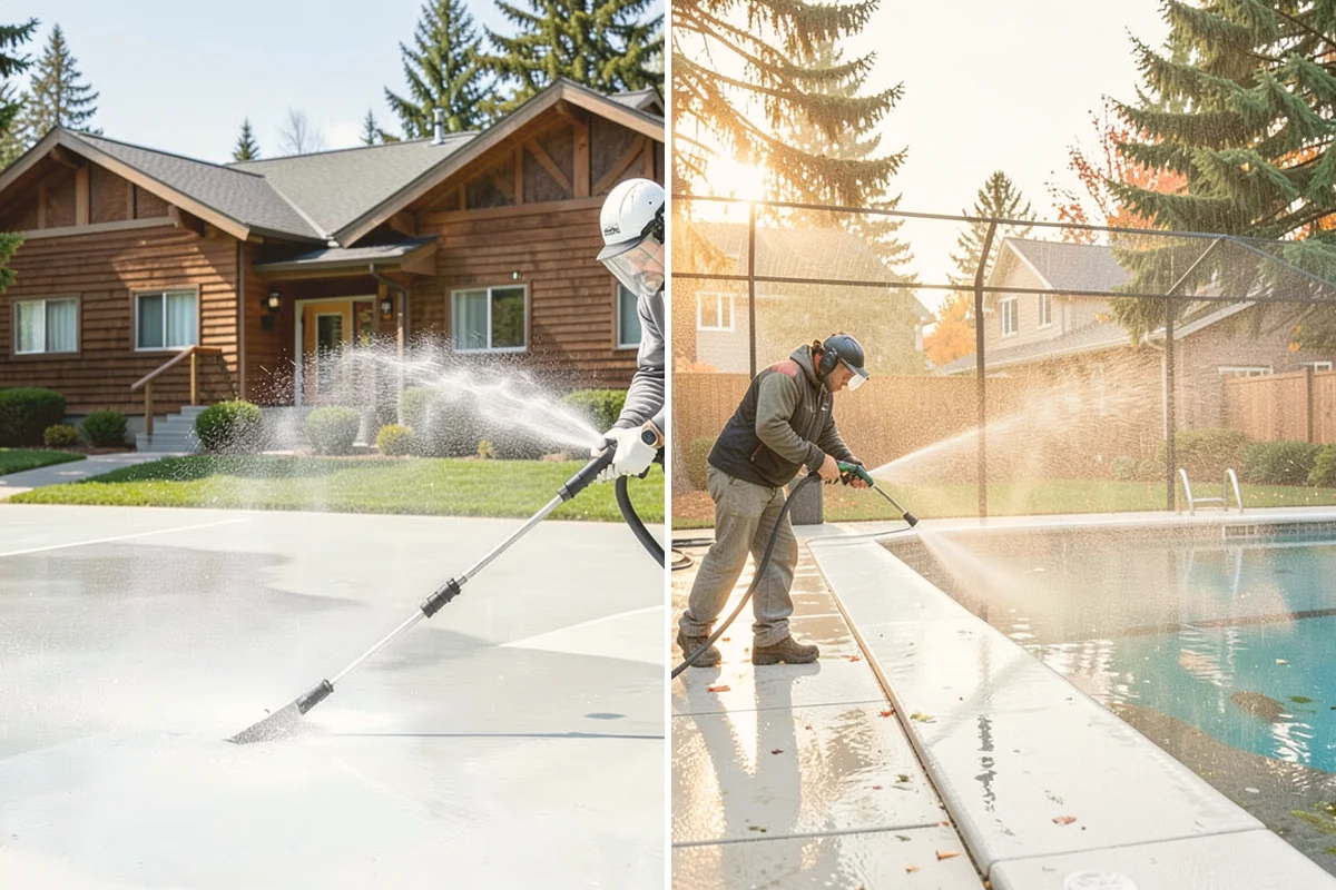Sidewalk Gum Removal in Kirkland, King County, WA - Mark and count gum spots along the walkway