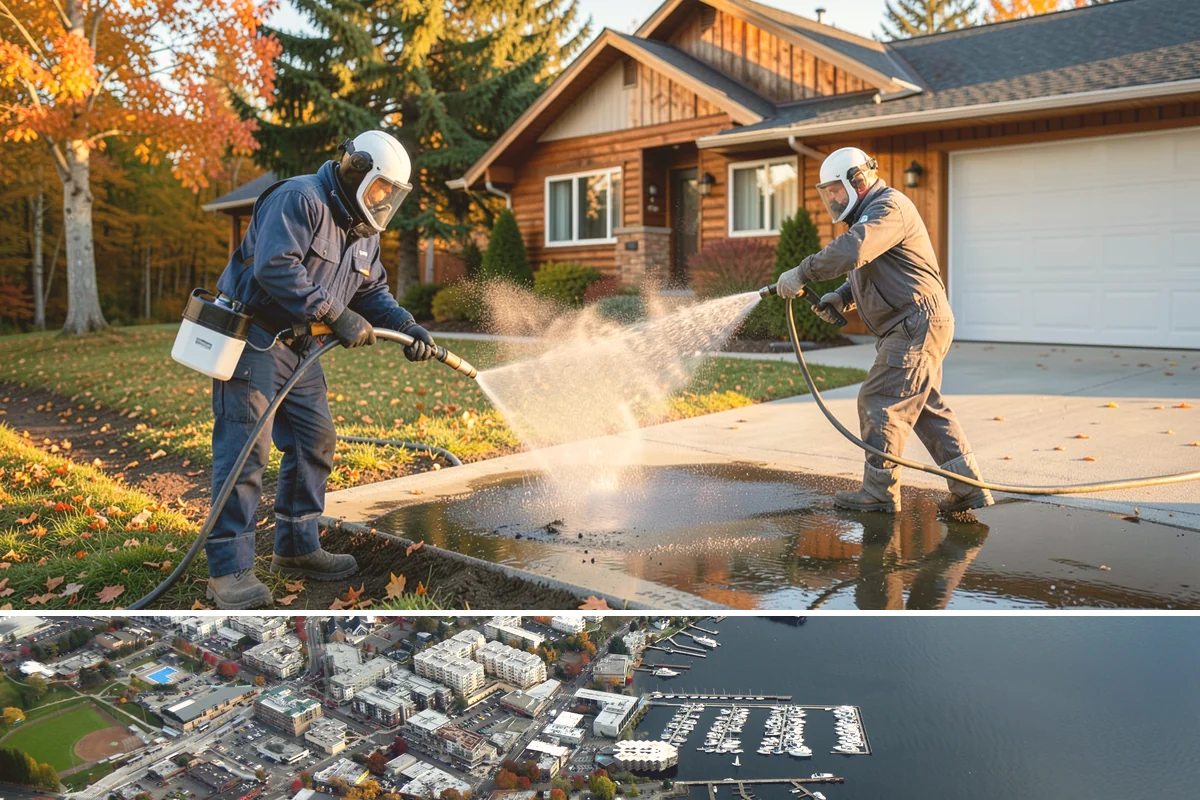 Sidewalk Gum Removal in Kirkland, King County, WA - Gum removal works year-round but is most efficient in warmer months when heat softens deposits faster.