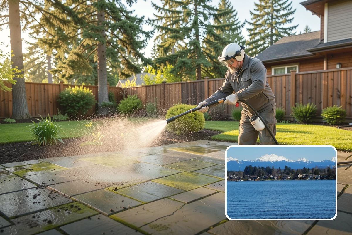 Sidewalk Gum Removal in Lake Stevens, Snohomish County, WA - Removes unsightly black gum spots completely