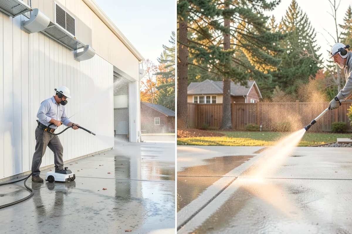 Sidewalk Gum Removal in Lake Stevens, Snohomish County, WA - Mark and count gum spots along the walkway