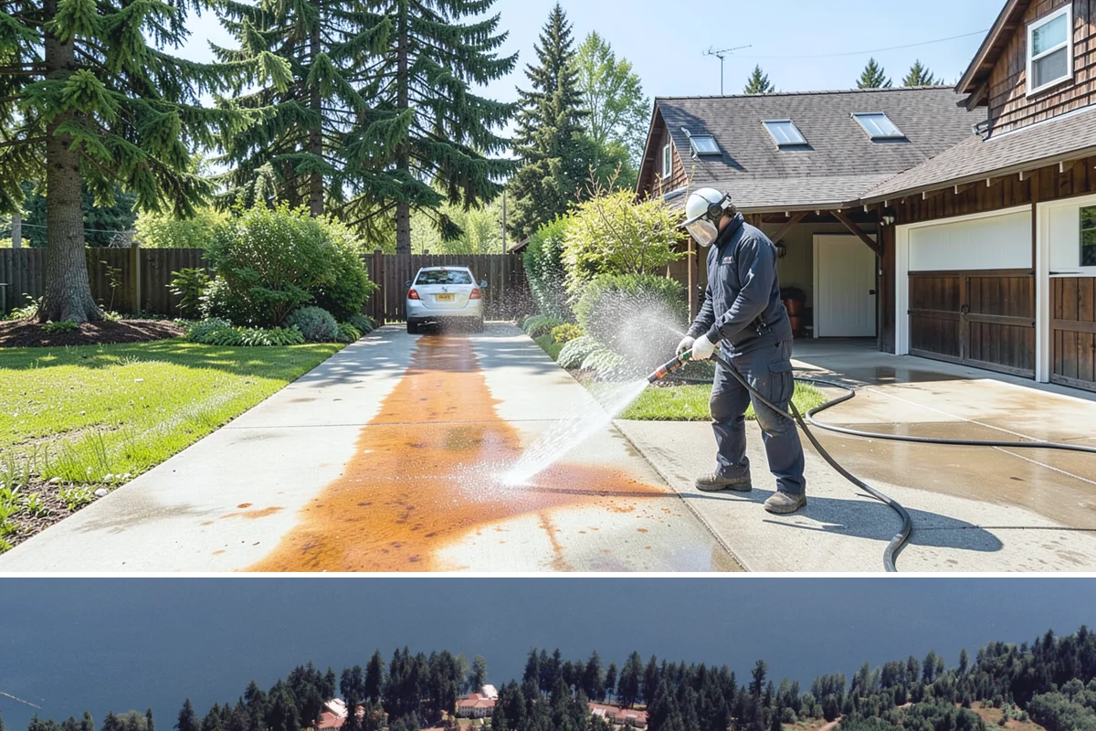 Sidewalk Gum Removal in Lakewood, Pierce County, WA - Gum removal works year-round but is most efficient in warmer months when heat softens deposits faster.