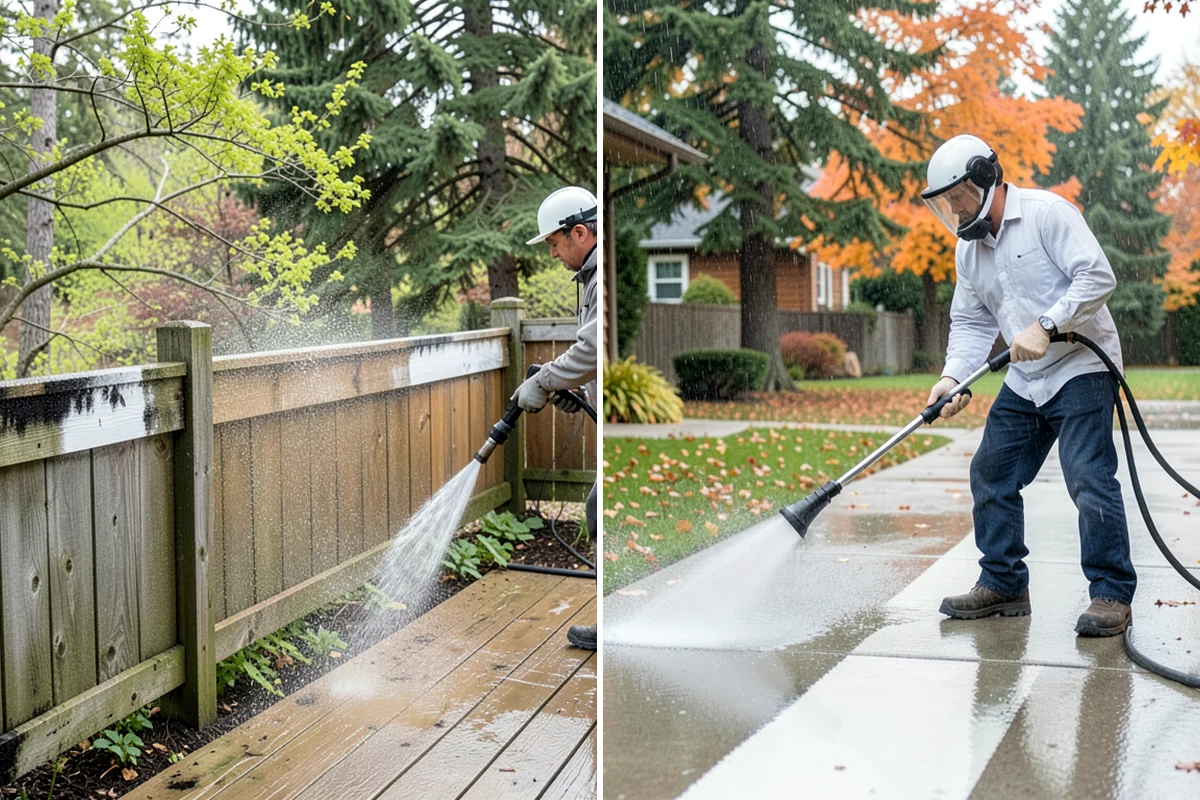 Sidewalk Gum Removal in Lyman, Skagit County, WA - Mark and count gum spots along the walkway