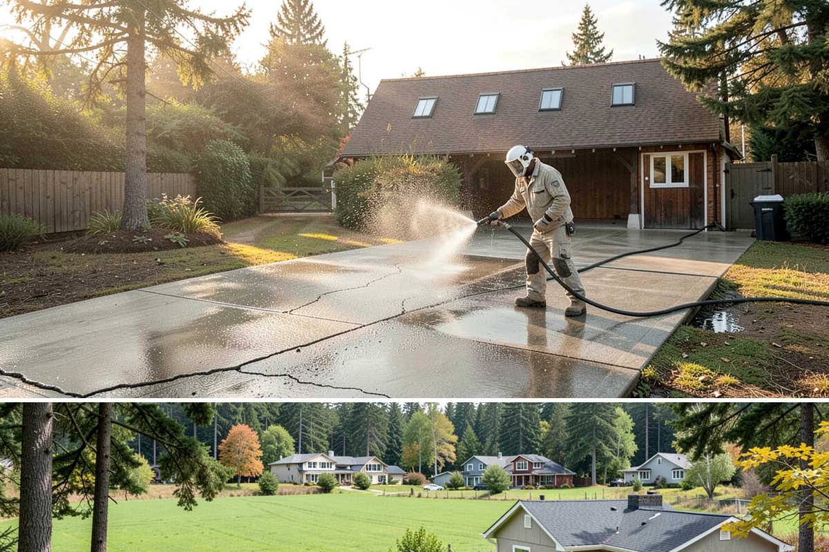 Sidewalk Gum Removal in Lyman, Skagit County, WA - Gum removal works year-round but is most efficient in warmer months when heat softens deposits faster.