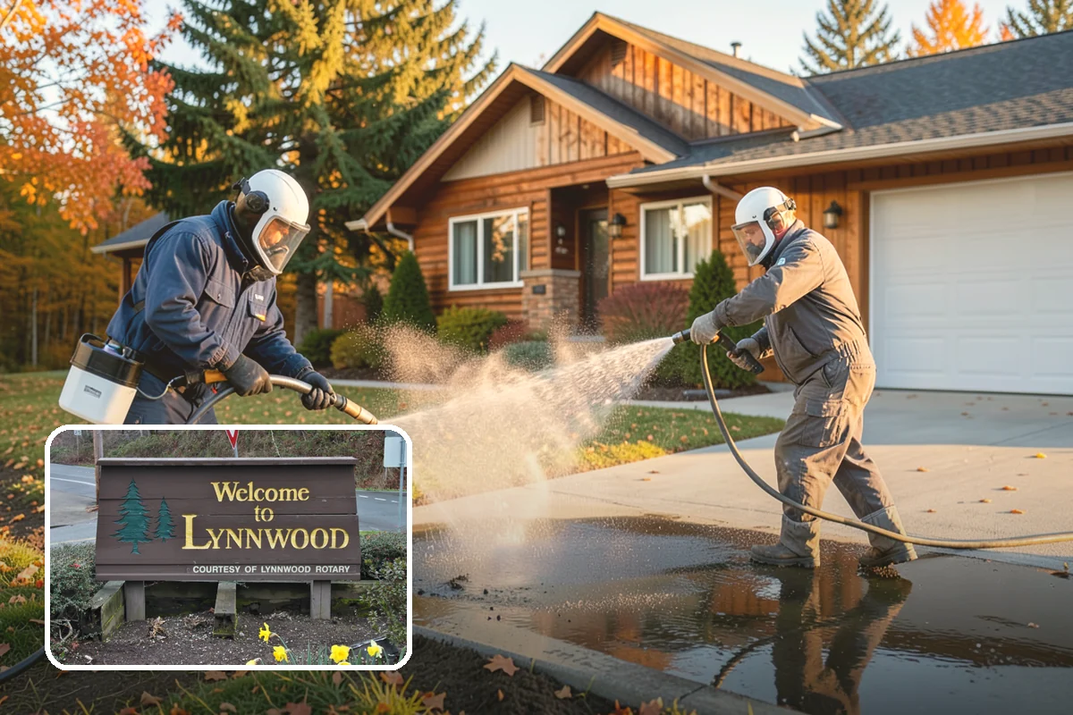 Sidewalk Gum Removal in Lynnwood, Snohomish County, WA - Removes unsightly black gum spots completely