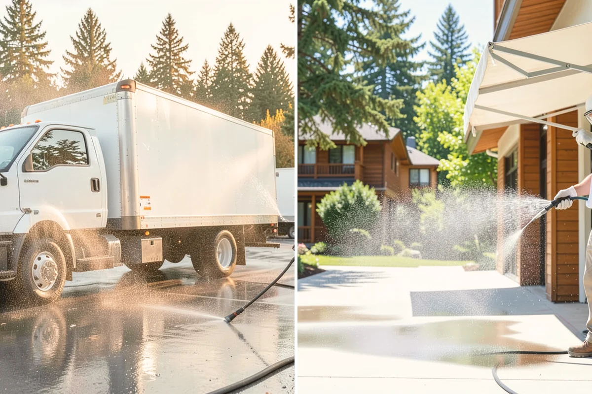 Sidewalk Gum Removal in Lynnwood, Snohomish County, WA - Mark and count gum spots along the walkway