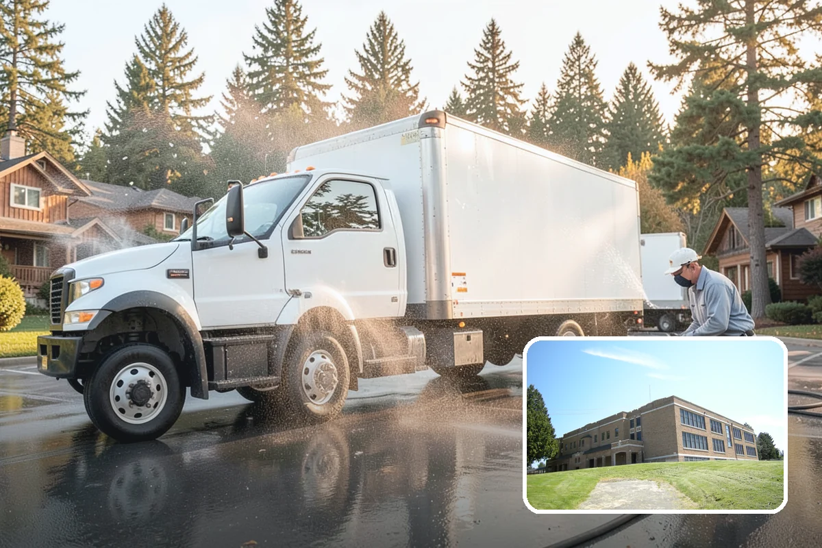 Sidewalk Gum Removal in Maple Valley, King County, WA - Removes unsightly black gum spots completely