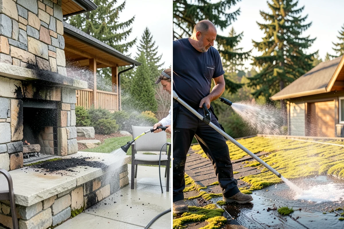 Sidewalk Gum Removal in Maple Valley, King County, WA - Mark and count gum spots along the walkway
