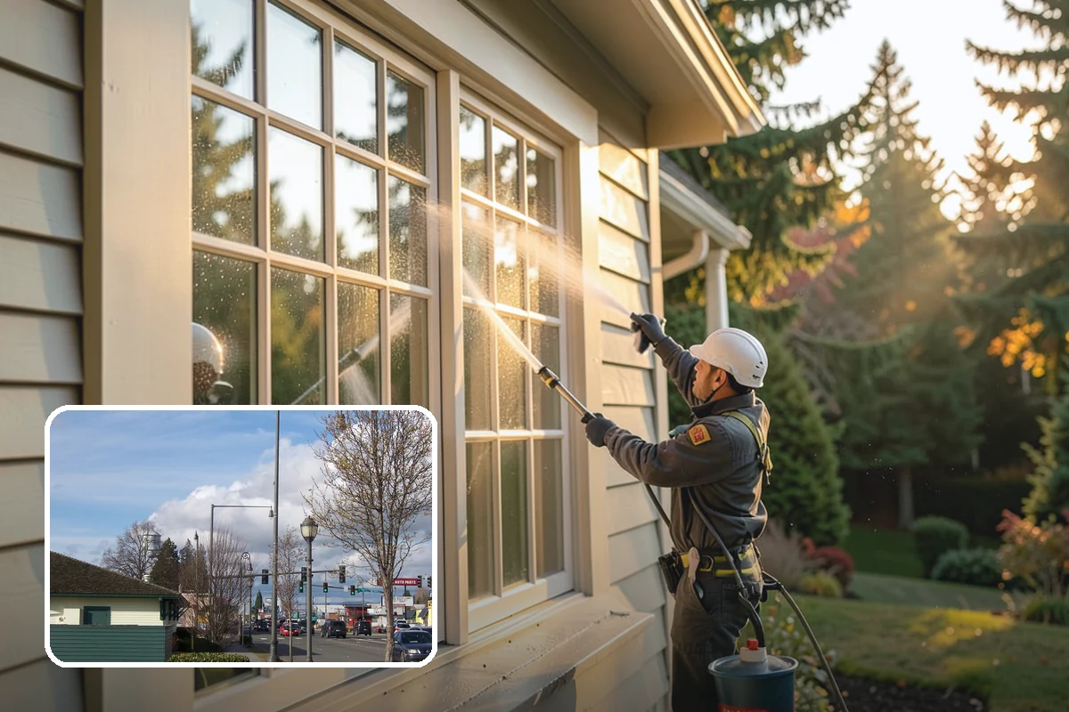 Sidewalk Gum Removal in Marysville, Snohomish County, WA - Removes unsightly black gum spots completely