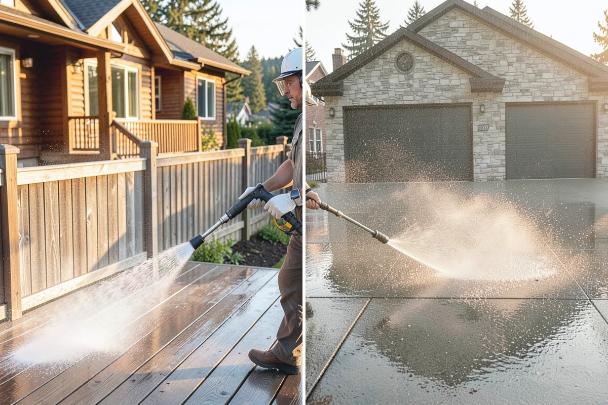 Sidewalk Gum Removal in Marysville, Snohomish County, WA - Mark and count gum spots along the walkway