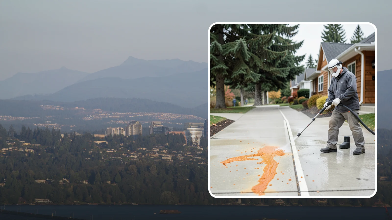 Sidewalk Gum Removal in Medina, King County, WA - We blast away stuck-on gum from Washington commercial sidewalks, leaving smooth, spot-free walkways for your customers.