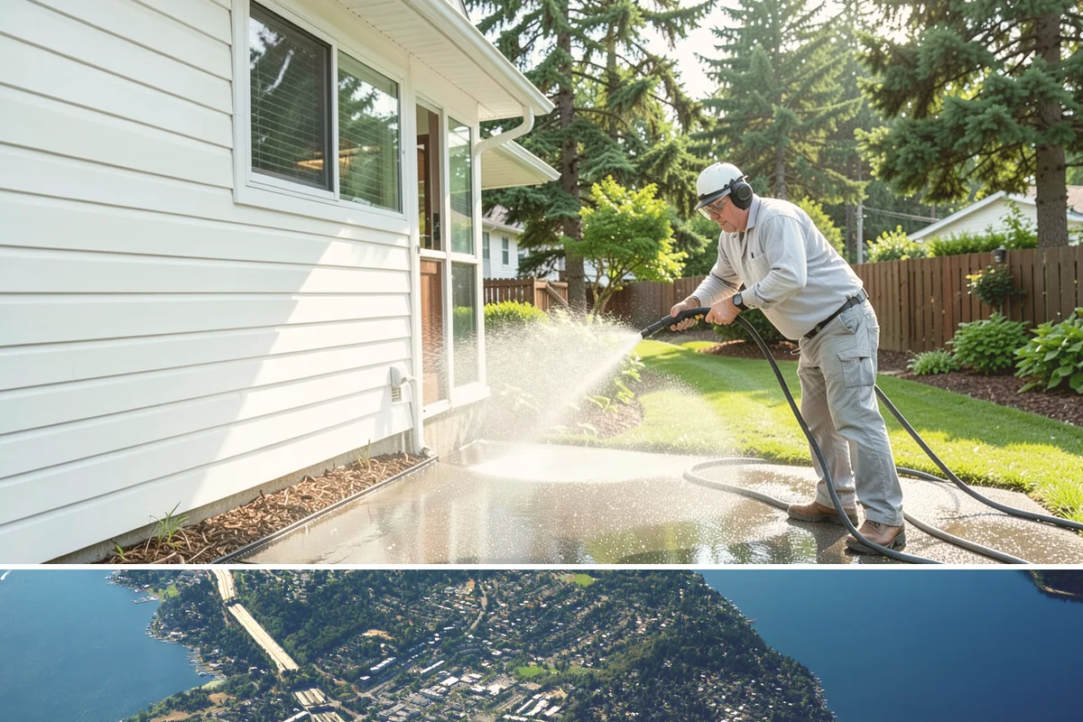 Sidewalk Gum Removal in Mercer Island, King County, WA - Gum removal works year-round but is most efficient in warmer months when heat softens deposits faster.