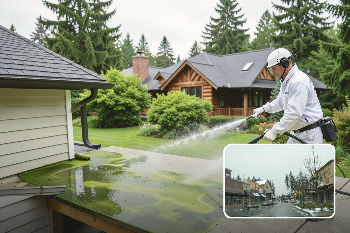 Sidewalk Gum Removal in Mill Creek, Snohomish County, WA - Removes unsightly black gum spots completely