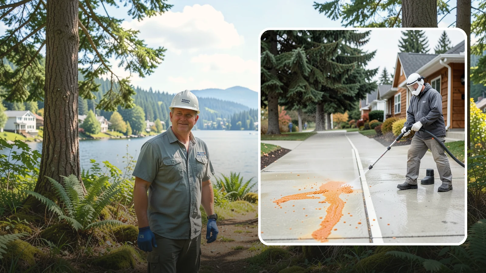 Sidewalk Gum Removal in Milton, King County, WA - We blast away stuck-on gum from Washington commercial sidewalks, leaving smooth, spot-free walkways for your customers.
