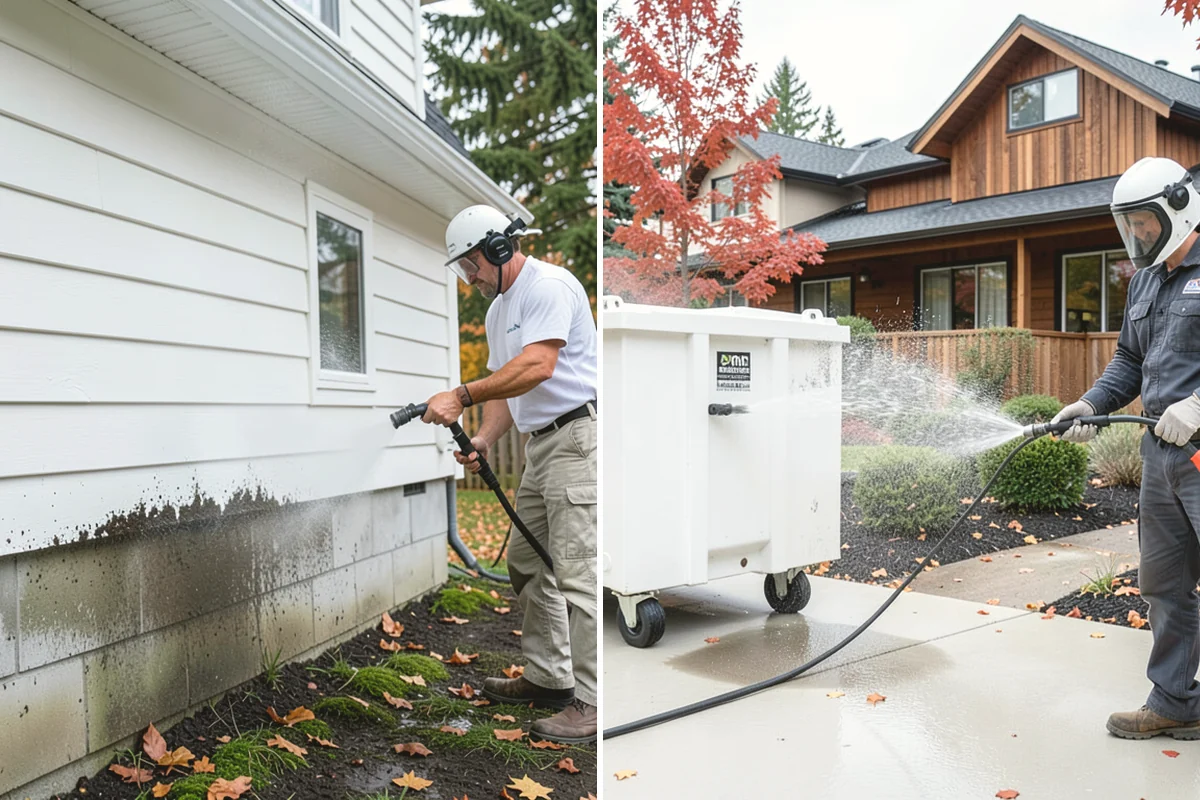 Sidewalk Gum Removal in Mountlake Terrace, Snohomish County, WA - Mark and count gum spots along the walkway