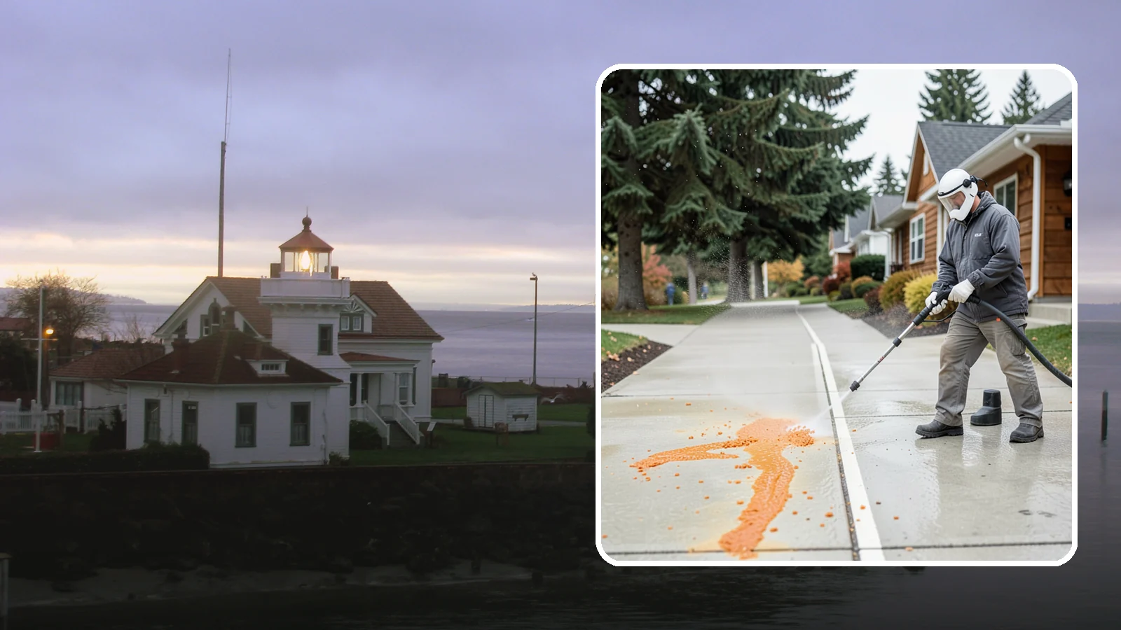 Sidewalk Gum Removal in Mukilteo, Snohomish County, WA - We blast away stuck-on gum from Washington commercial sidewalks, leaving smooth, spot-free walkways for your customers.