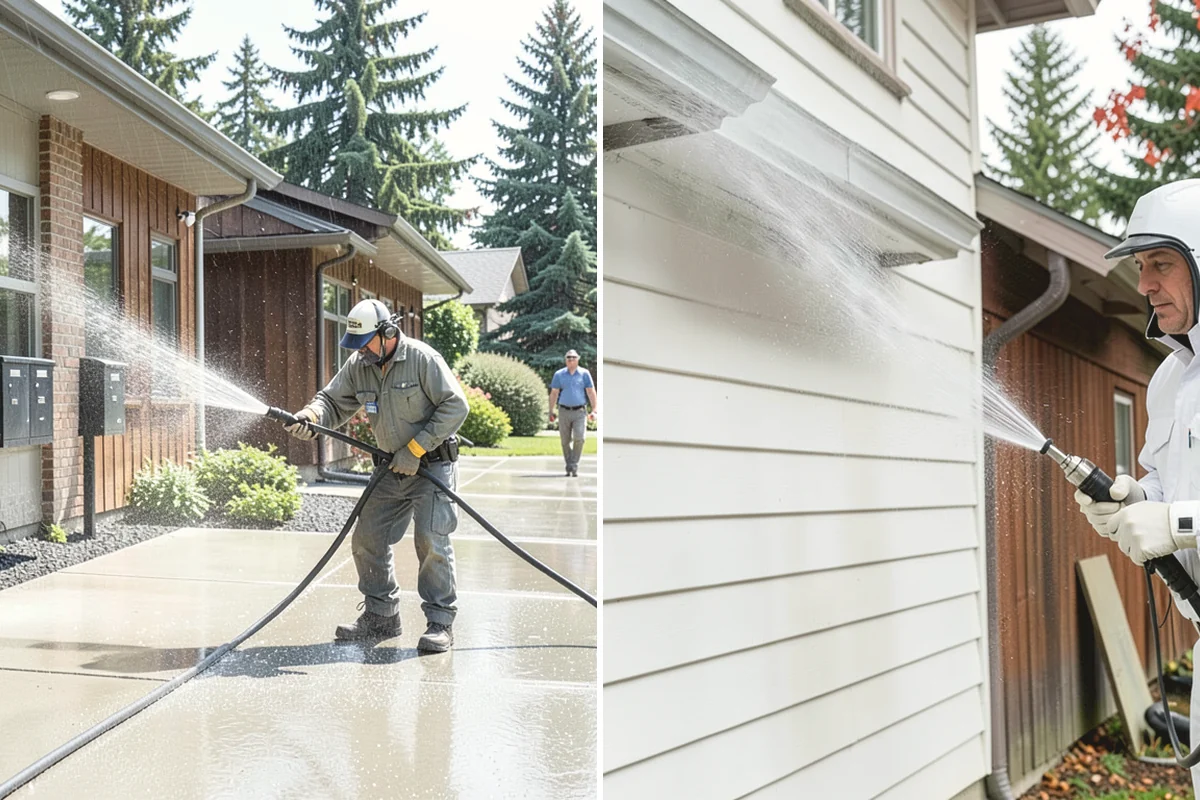 Sidewalk Gum Removal in Mukilteo, Snohomish County, WA - Mark and count gum spots along the walkway