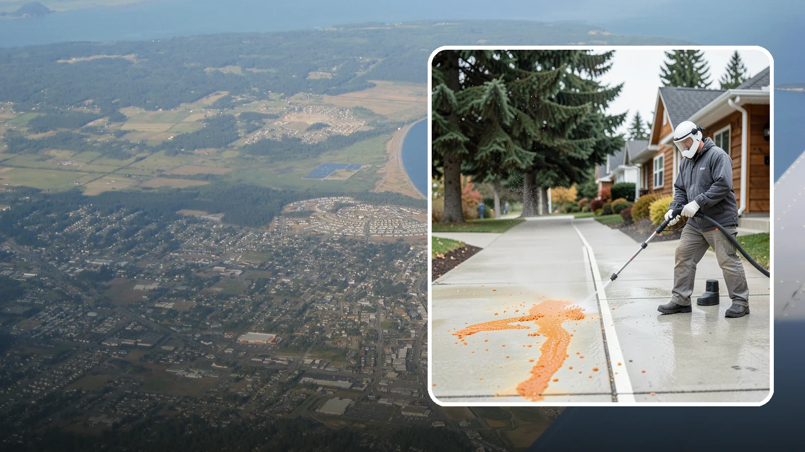 Sidewalk Gum Removal in Oak Harbor, Island County, WA - We blast away stuck-on gum from Washington commercial sidewalks, leaving smooth, spot-free walkways for your customers.