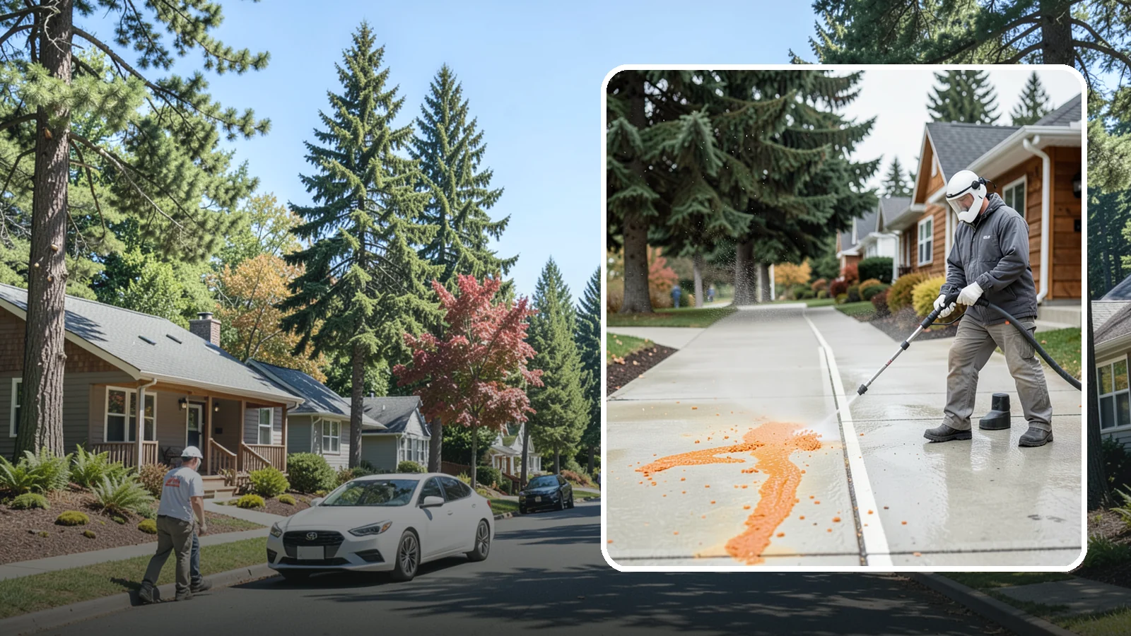 Sidewalk Gum Removal in Orting, Pierce County, WA - We blast away stuck-on gum from Washington commercial sidewalks, leaving smooth, spot-free walkways for your customers.