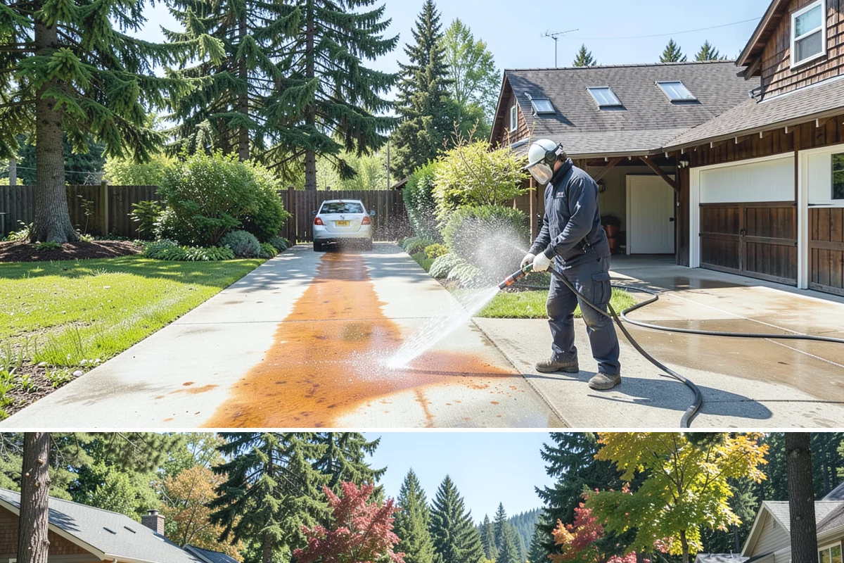Sidewalk Gum Removal in Orting, Pierce County, WA - Gum removal works year-round but is most efficient in warmer months when heat softens deposits faster.