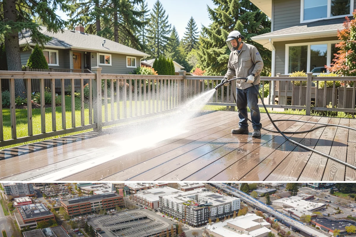 Sidewalk Gum Removal in Redmond, King County, WA - Gum removal works year-round but is most efficient in warmer months when heat softens deposits faster.